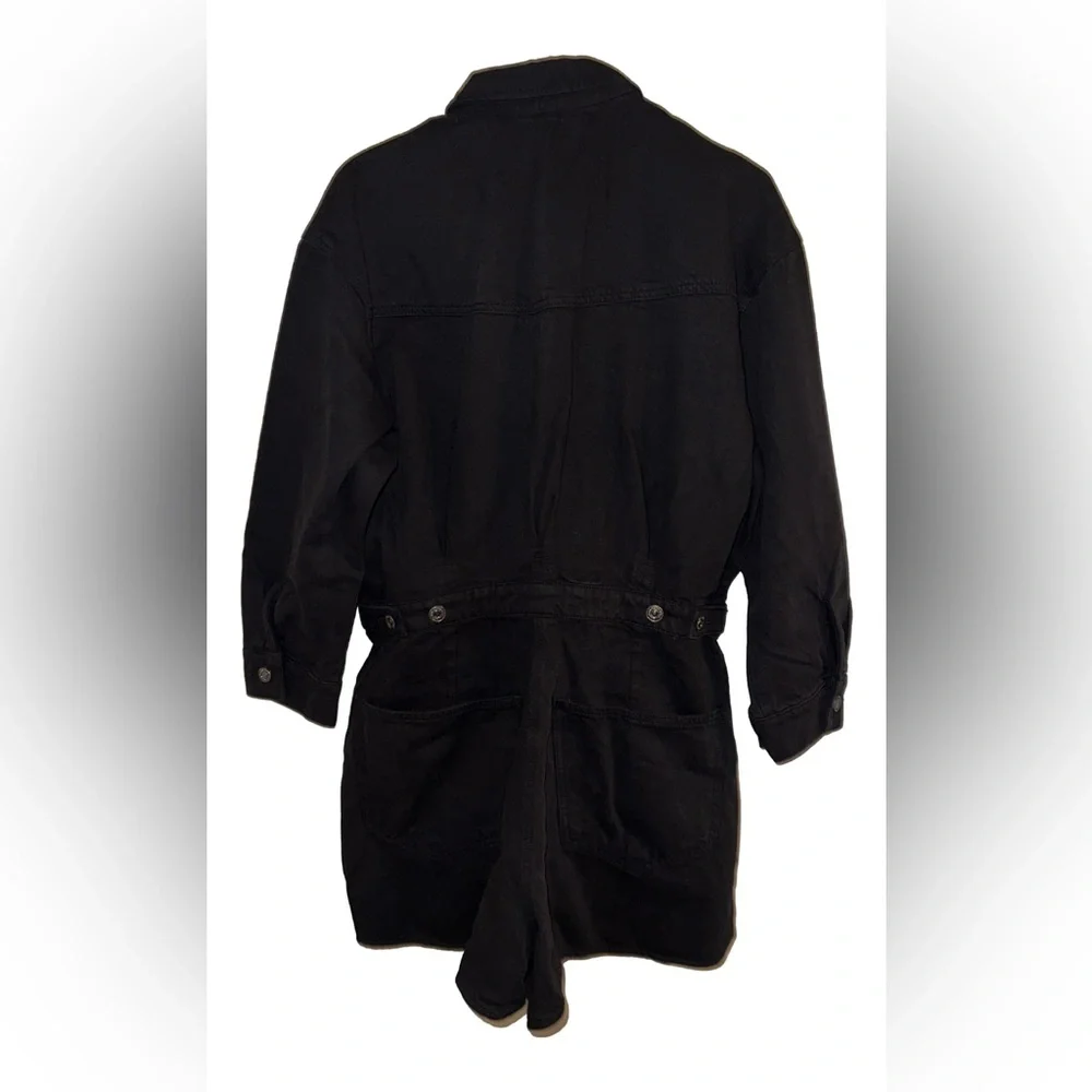 7 For All Mankind Surplus Romper in Black - Size Medium - Picture 4 of 4